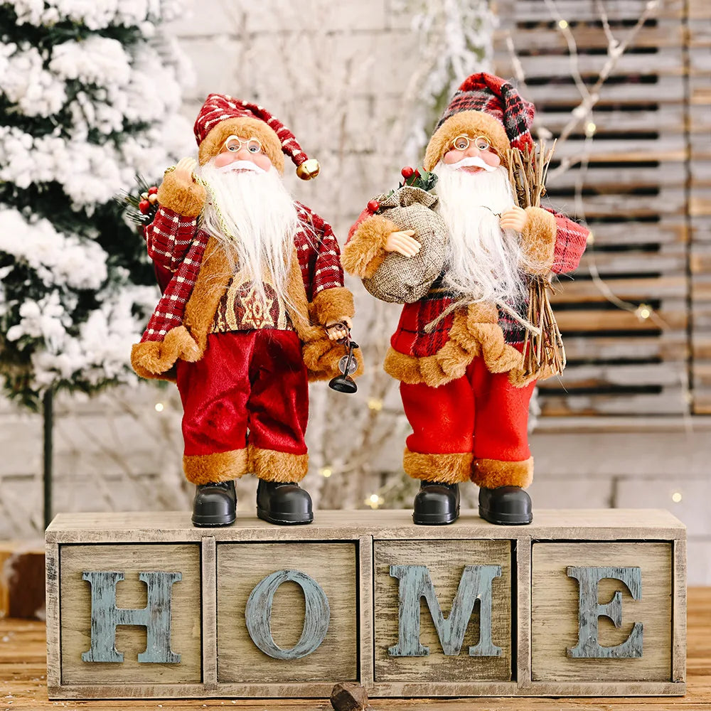 PoupeeFestive Santa Plush - Cute Santa Claus for Decoration