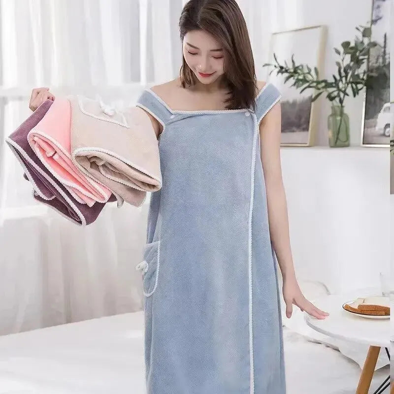 SpaComfort Bathrobe - Luxurious Quick-Drying Women's Bathrobe