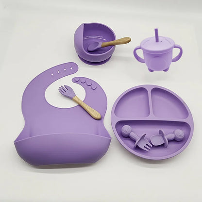 TinyBites – Stylish Silicone Baby Feeding Set