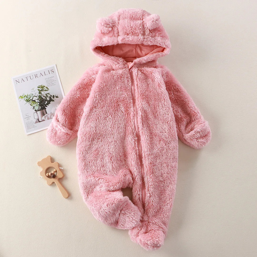 CozyCuddle – Soft Hooded Baby Romper