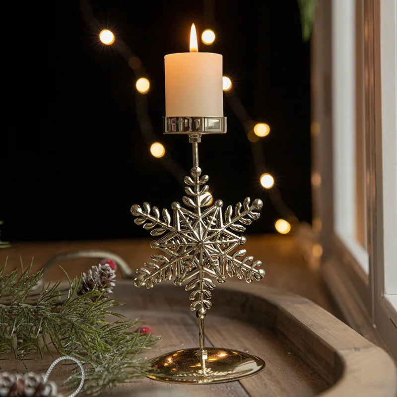 StarGlow Candle Holder - Elegant Gold Decoration for the Holidays