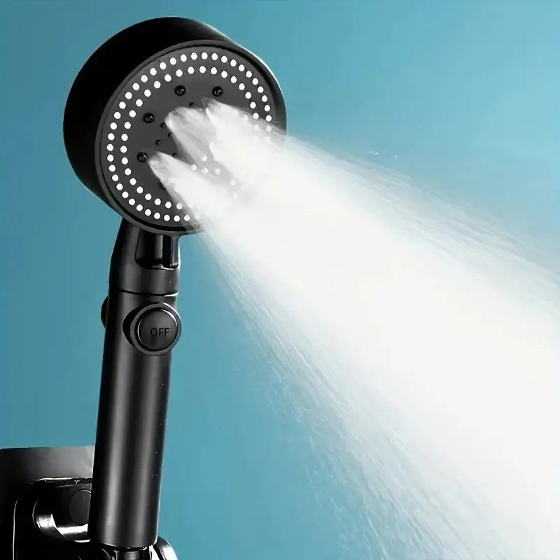 AquaFlex – Luxury Black High-Pressure Rain Shower