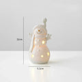 Magical Christmas Decoration - Light-Up Ceramic Snowman for Festive Decor