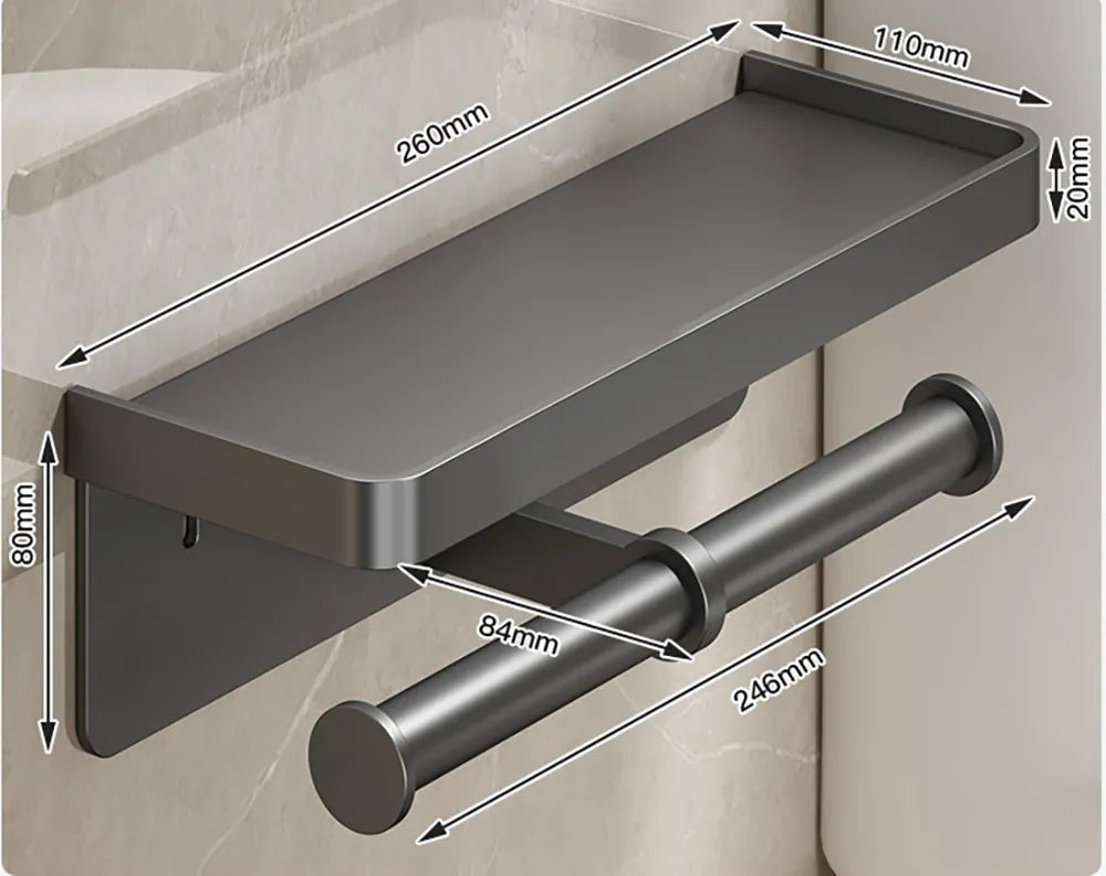 LuxeHold – Stylish Multifunctional Toilet Roll Holder