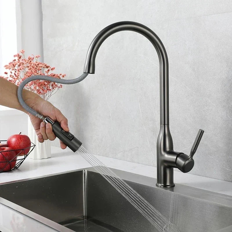 SteelFlow Kitchen Faucet - Modern Pull-Out Design Faucet