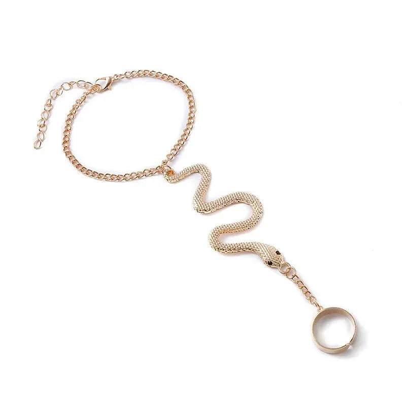 SerpentElegance – Luxury Snake Bracelet and Ring Set