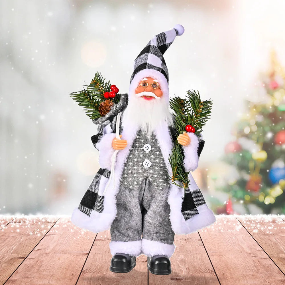 PoupeeFestive Santa Plush - Cute Santa Claus for Decoration