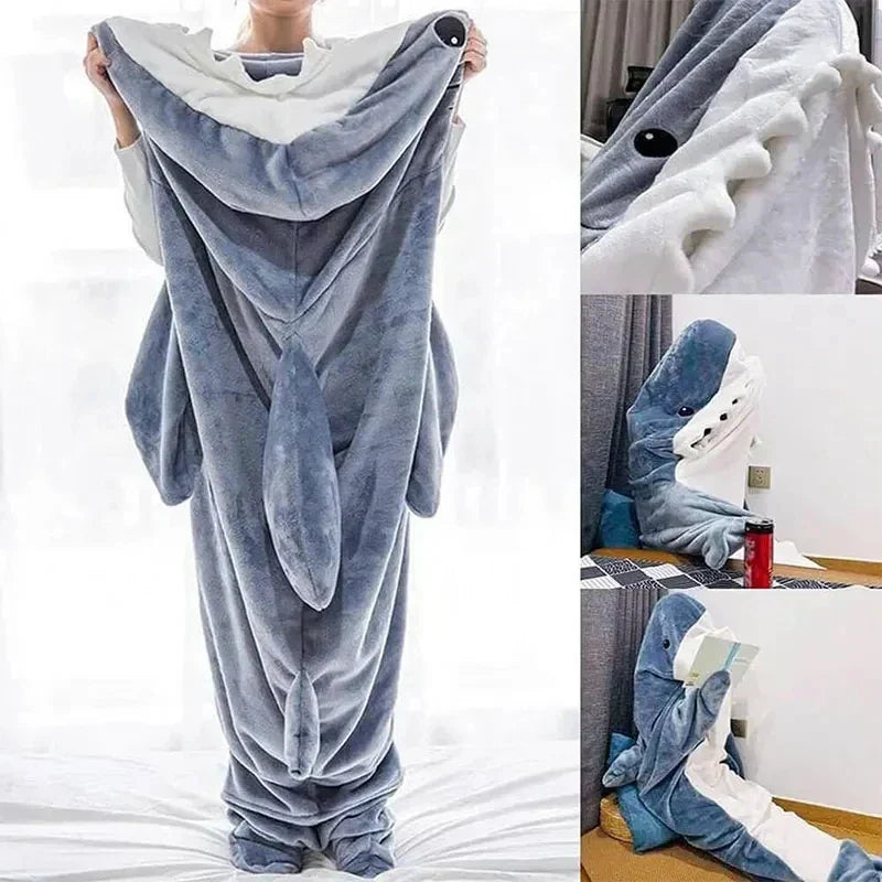 SharkWrap - Playful Flannel Sleeping Bag for Coziness