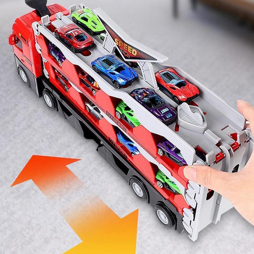 MegaTransporter - Toy Semi-Trailer Truck with Mini Cars