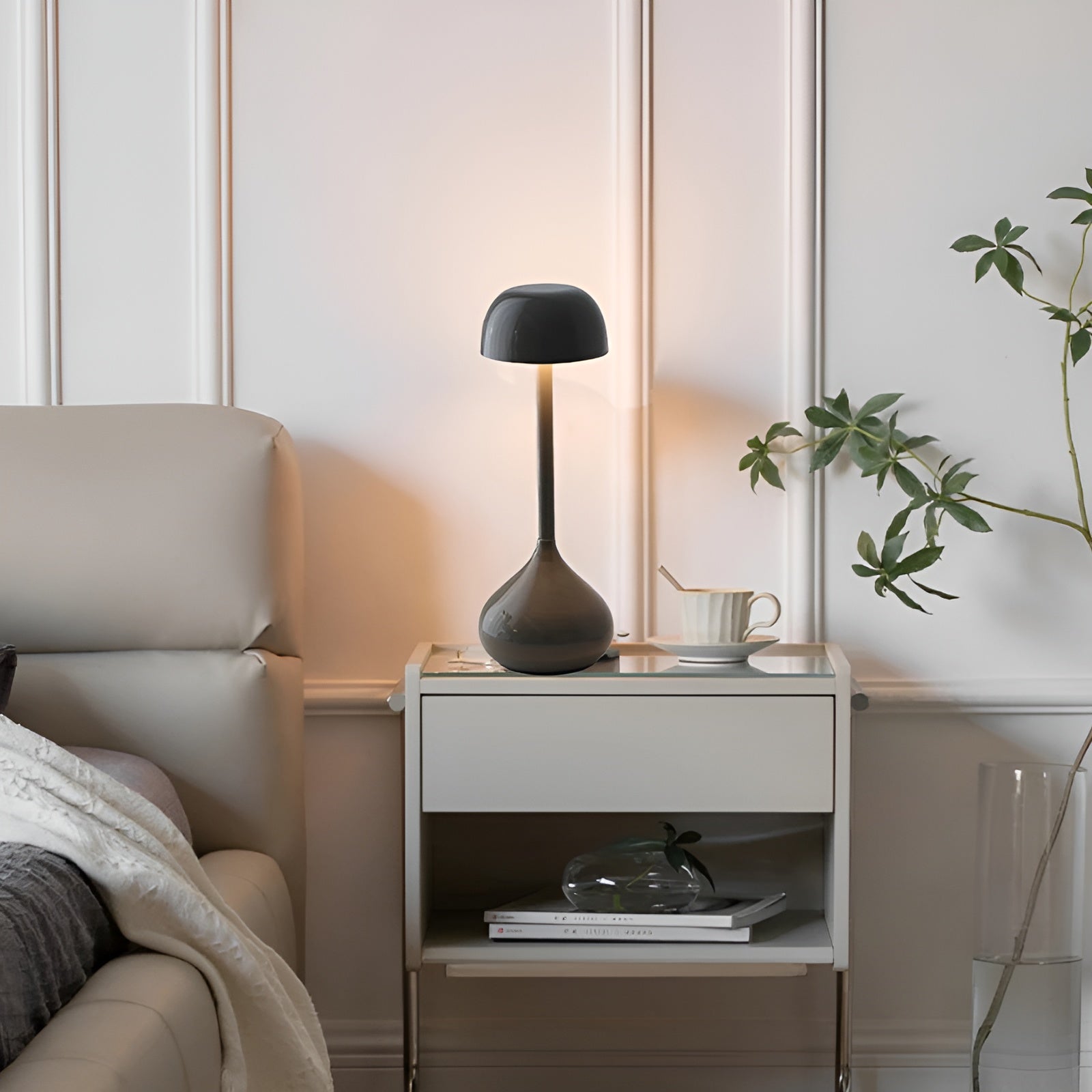 LumiTouch Wireless LED Table Lamp – Elegant, Dimmable, and Modern