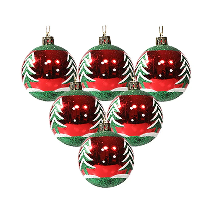 Charming Christmas Decoration - Elegant Snowflake Christmas Baubles Set of 6