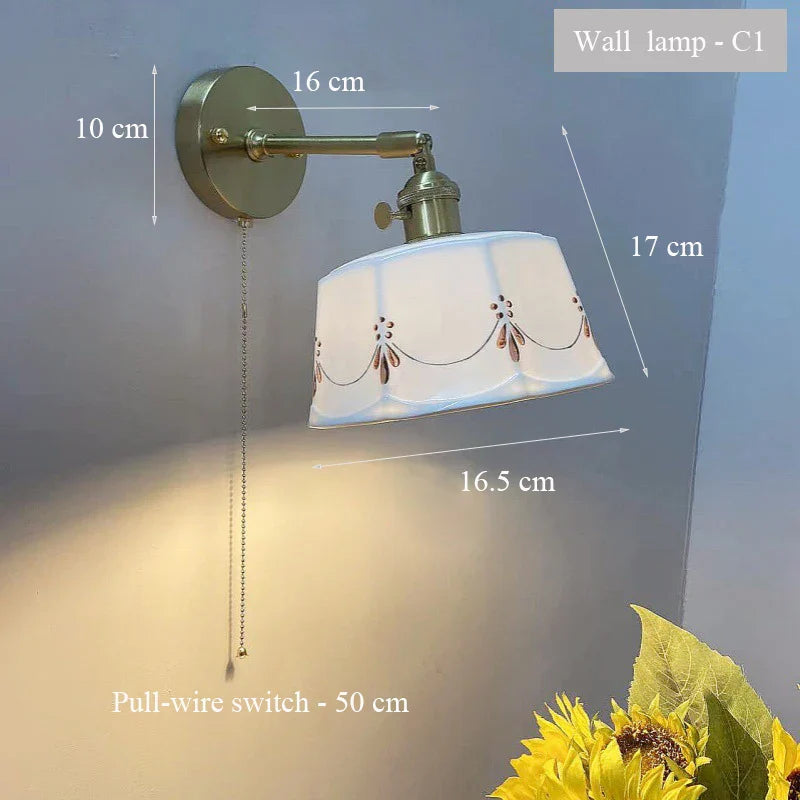 ZenGlow Light - Retro Japanese Wall Lamp with Switch