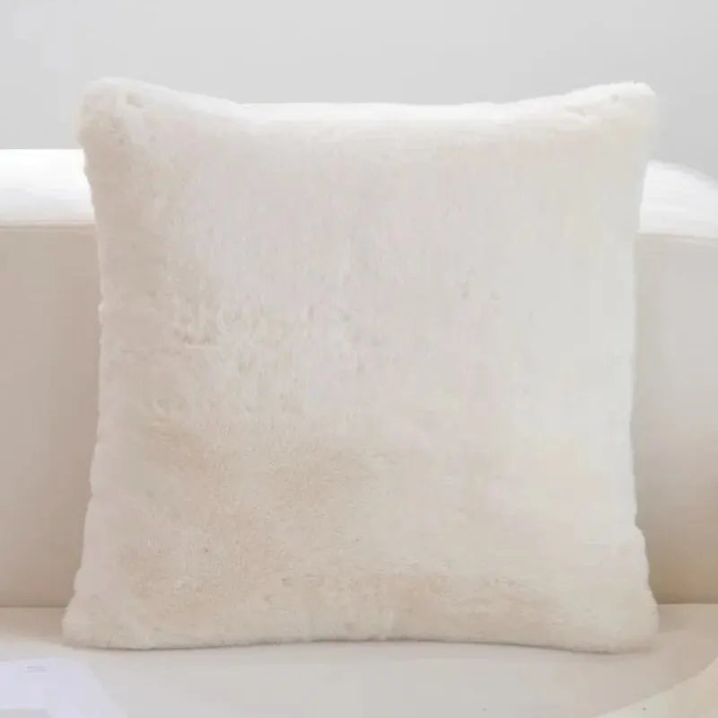 Luxury Faux Rabbit Fur Cushion Cover for Stylish Interiors