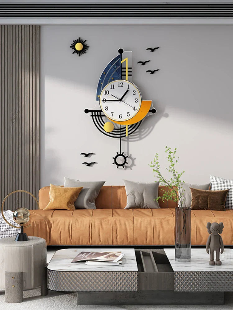 NauticTime Clock - Elegant Sailboat Wall Clock