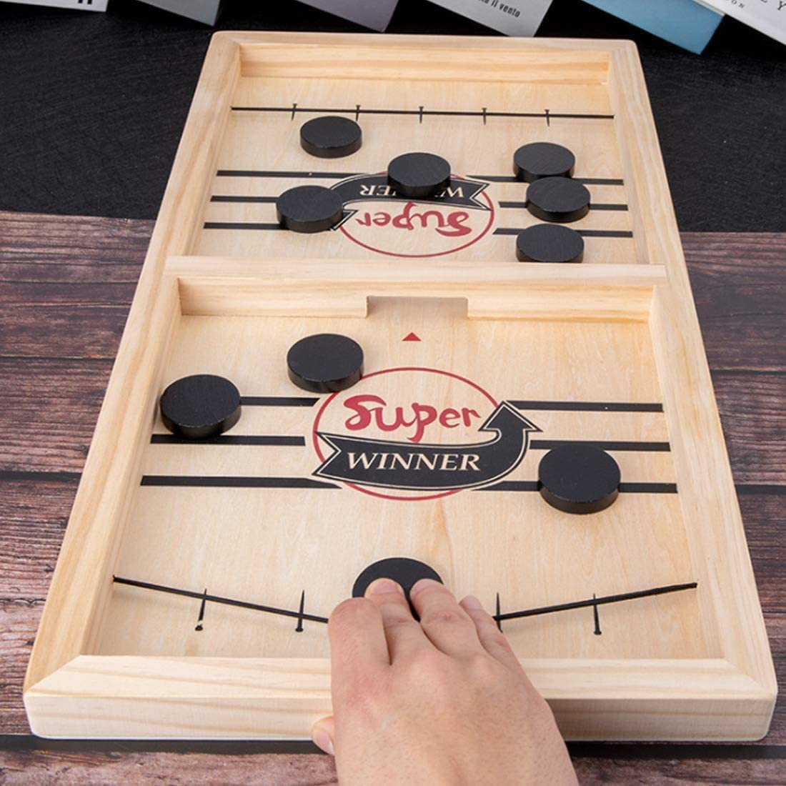 TimberHockey Game - Wooden Table Game for Father & Son