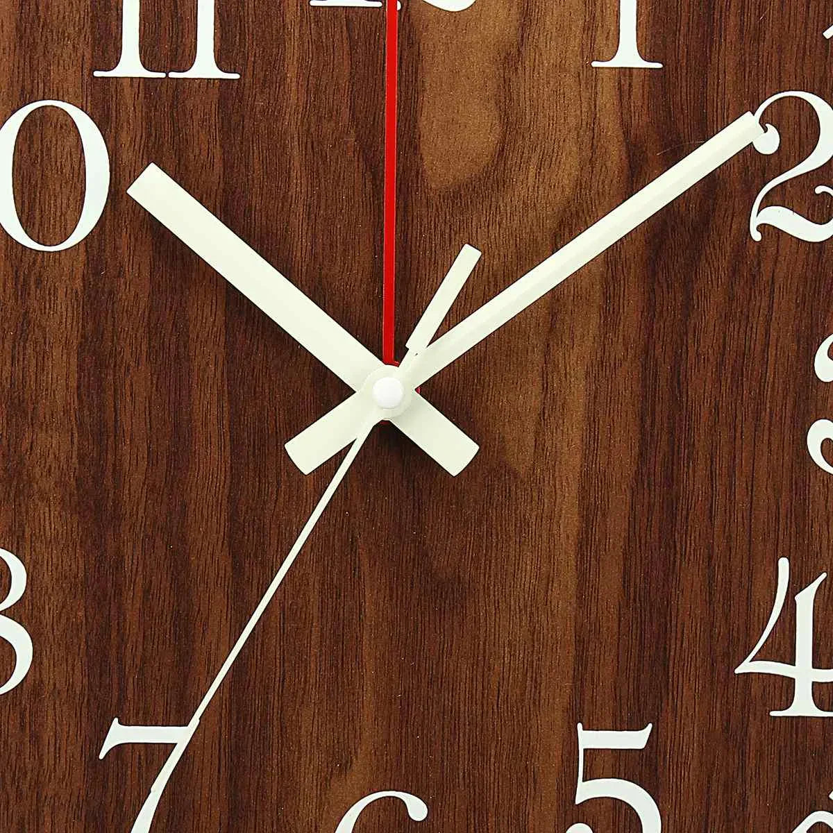 GlowClock – Luxury Wooden Wall Clock with Night Light