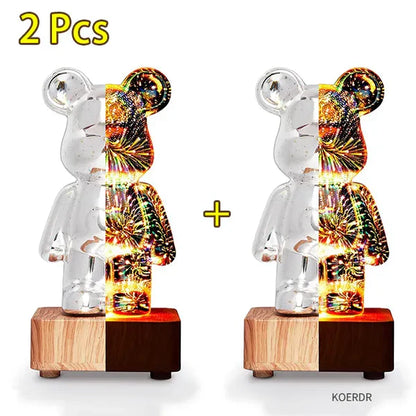 StarBear - Enchanting 3D Fireworks Effect Lamp