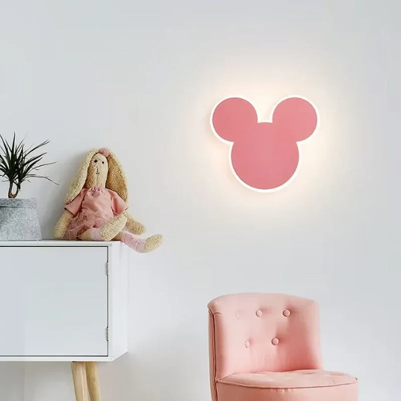 PinkRabbit - Playful LED Wall Lamp for Kids' Room