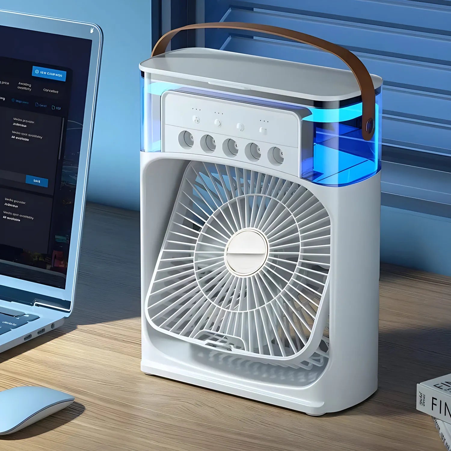 BreezeMaster 3-in-1 Air Conditioner Fan with LED Colors