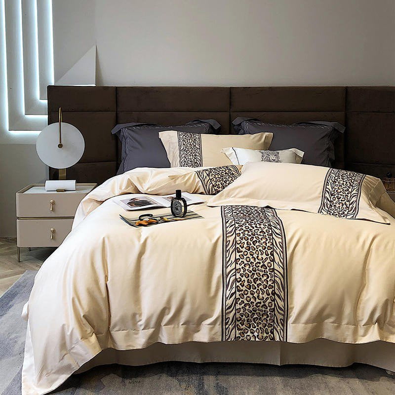 Leopard Grey – Luxury Egyptian Cotton Duvet Cover Set
