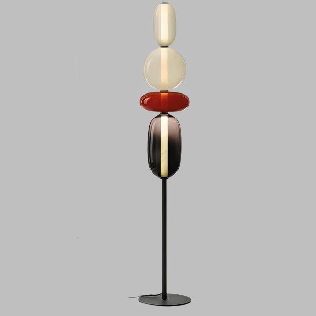 ChromaLuxe - Designer Floor Lamp with Color Accents for a Sparkling Ambiance