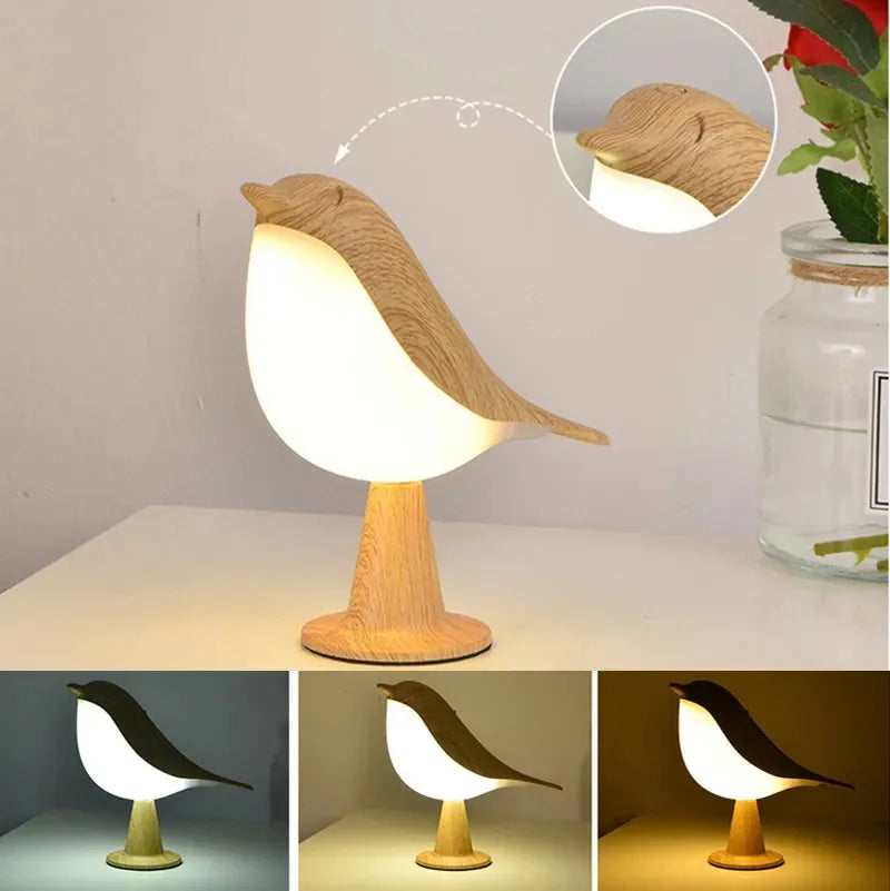 Playful Bird Night Light - Touch Control & Adjustable Light Colors
