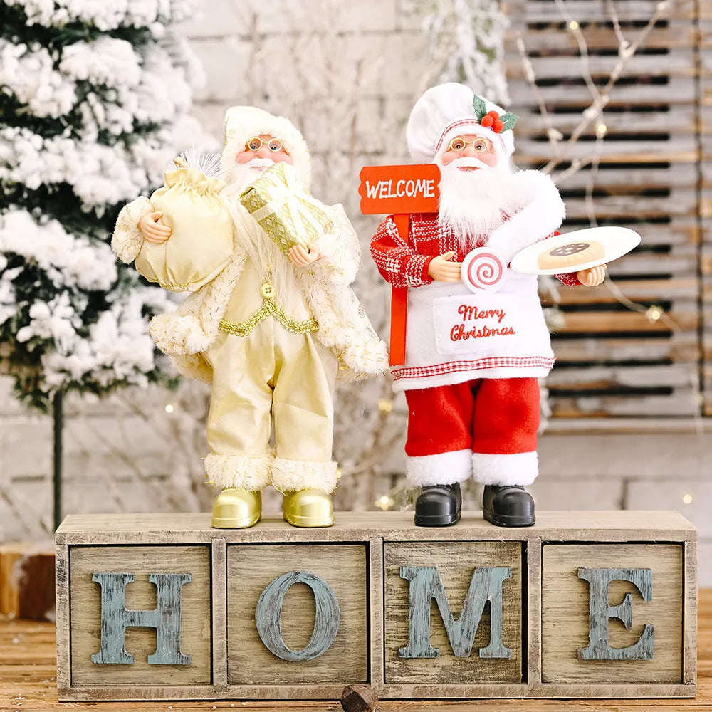 PoupeeFestive Santa Plush - Cute Santa Claus for Decoration
