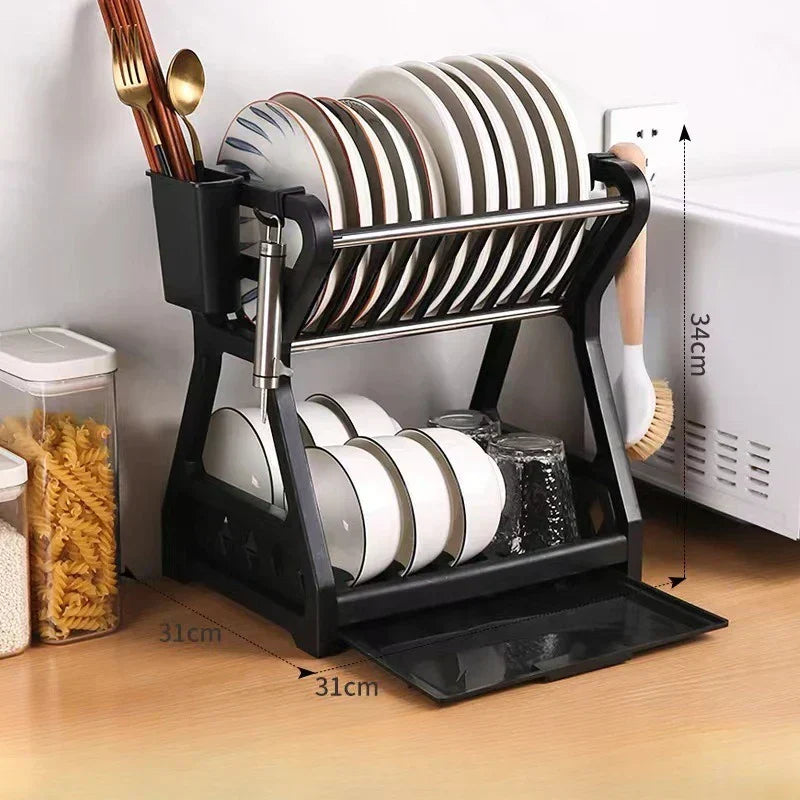 RackMaster - Elegant Foldable Dish Drying Rack for the Kitchen