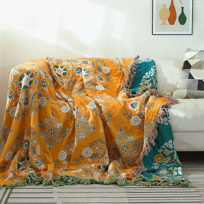 Boho Luxe Cotton Blanket - Elegance and Comfort For Your Interior