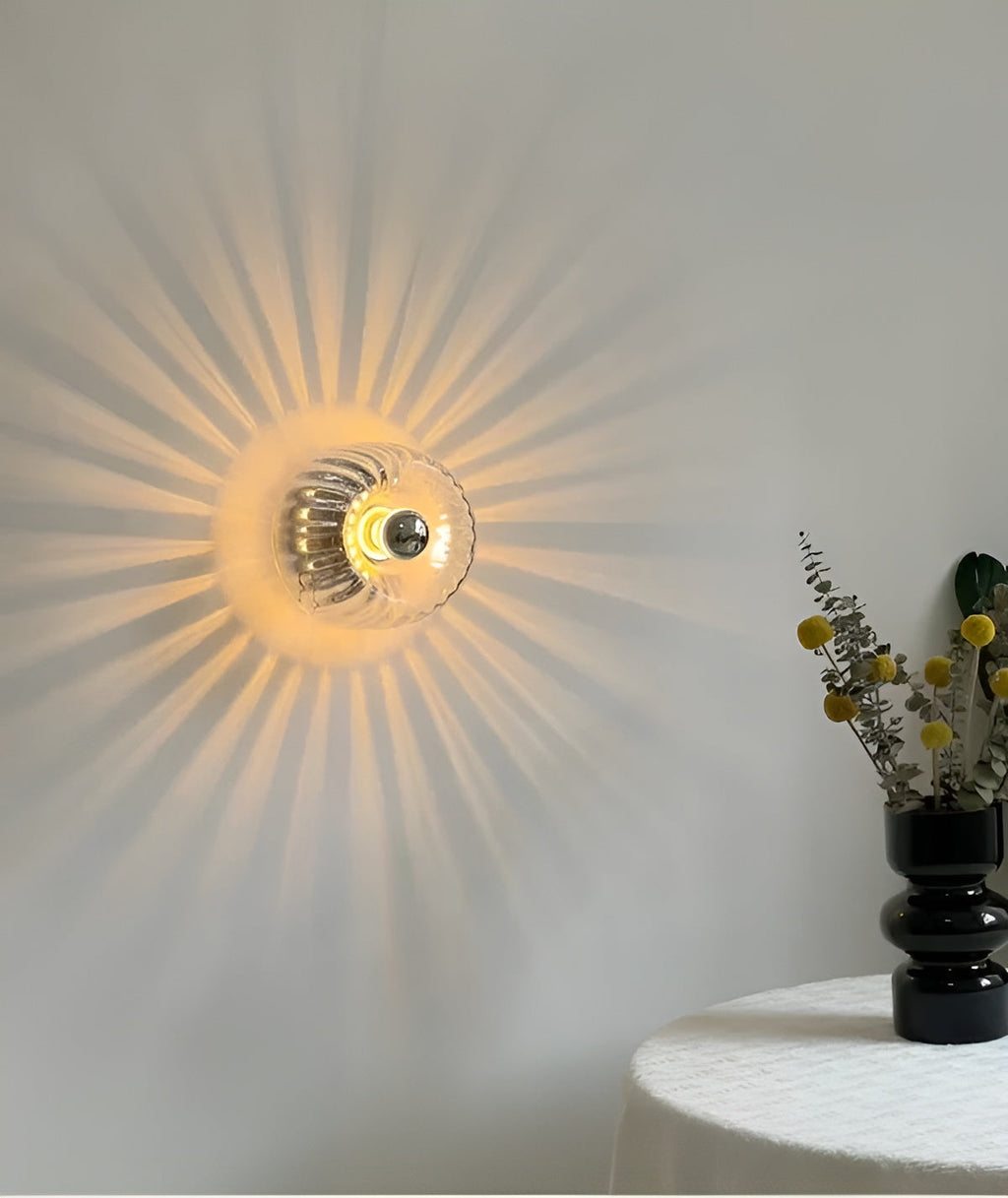 ScandiElegance Wall Lamp – Modern Glass Lighting with Bauhaus Charm