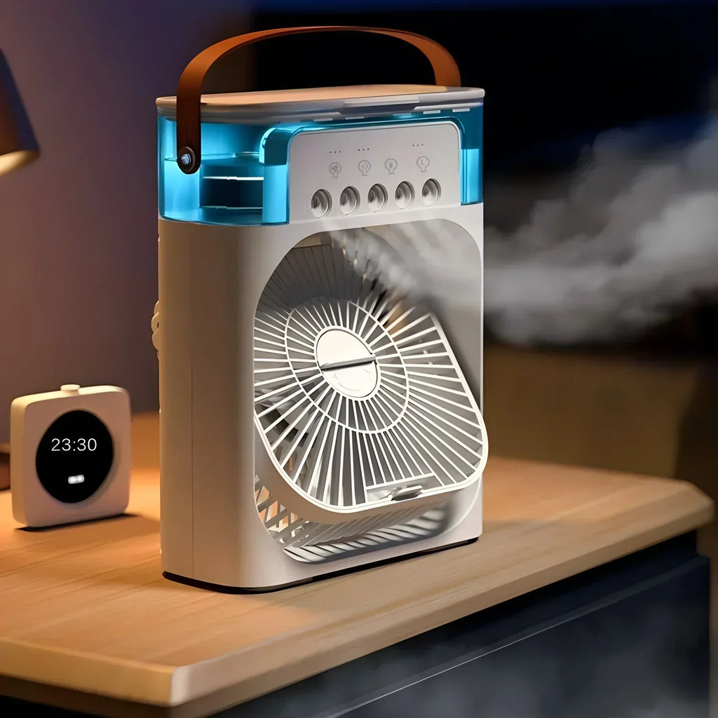 BreezeMaster 3-in-1 Air Conditioner Fan with LED Colors