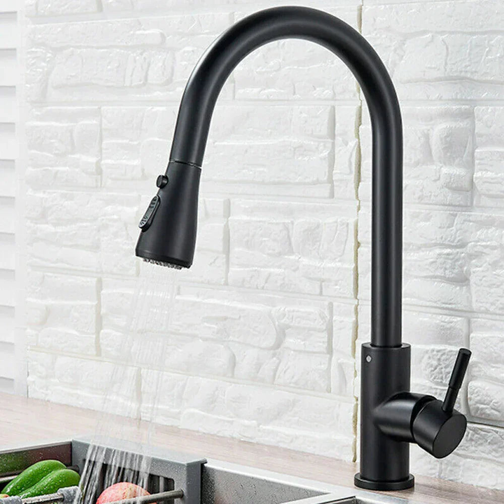 BlackStream Faucet – Modern Pull-Out Kitchen Faucet Black