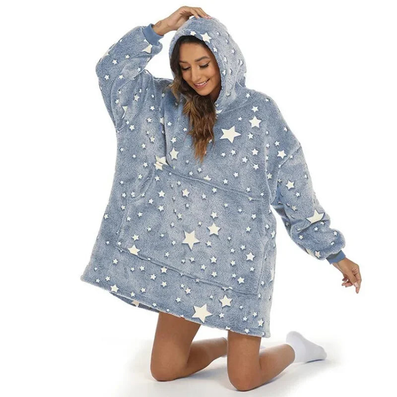 StarlightSnug - Luxury Star Hoodie for Cozy Evenings