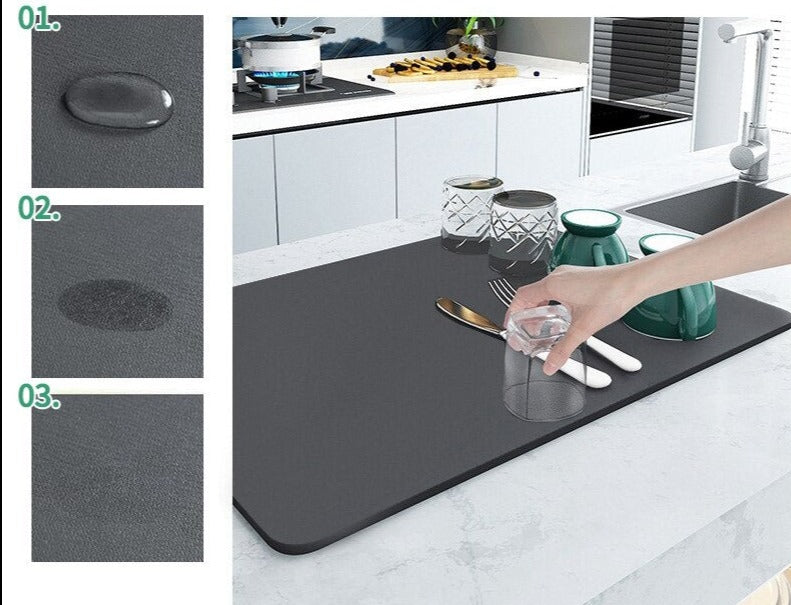Absorbmat Premium - The Perfect Kitchen Mat for Dry and Safe Dishes