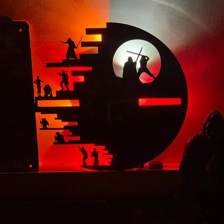 Star Wars Vinyl Clock - LED Wall Decor for Bedroom