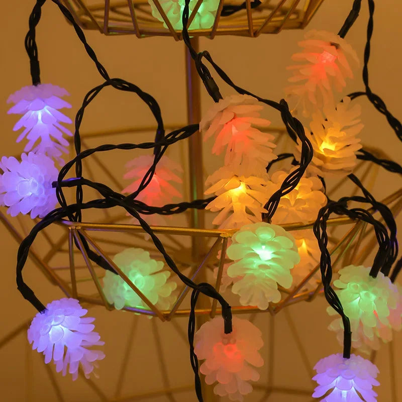 Pine Cone Solar String Lights - Magical Solar Decoration