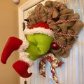 Magical Christmas Wreath - Playful Cloth Dangling Legs for Festive Decoration