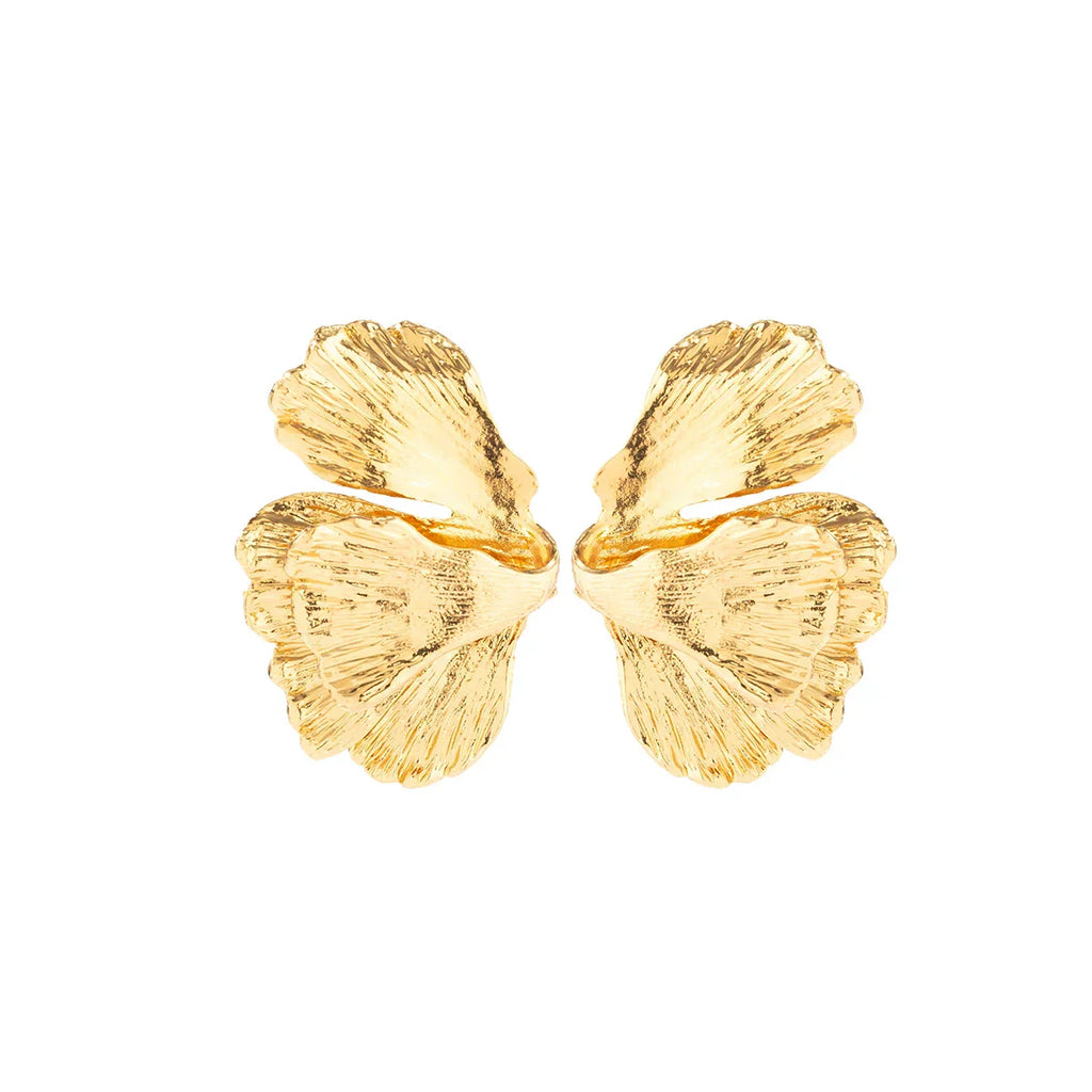 BlossomMetal Earrings – Elegant Metal Petals