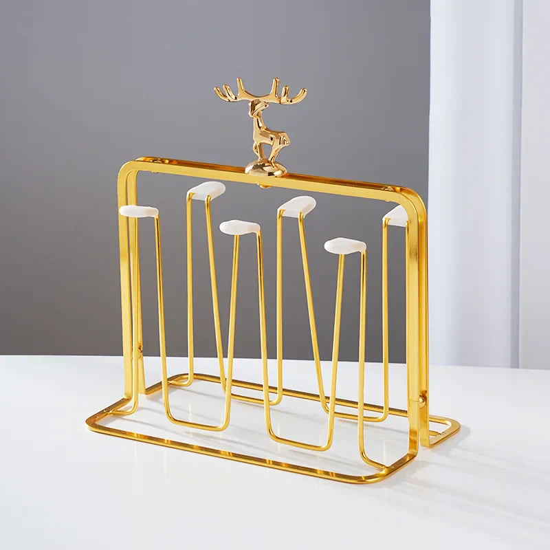 Glacio Glass Cupholder - Glass Party Holder with Reindeer Design for Luxurious Whiskey Experience