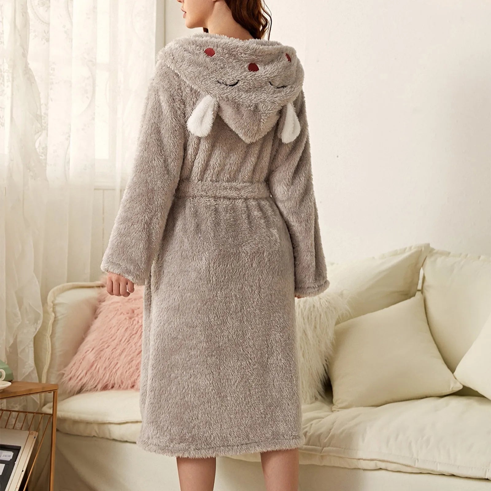 BunnyHug Bathrobe - Luxury Flannel Bathrobe with Bunny Ears