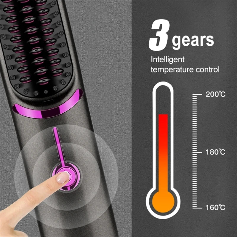 Tima Brush - Cordless Rechargeable Hair Straightening Brush
