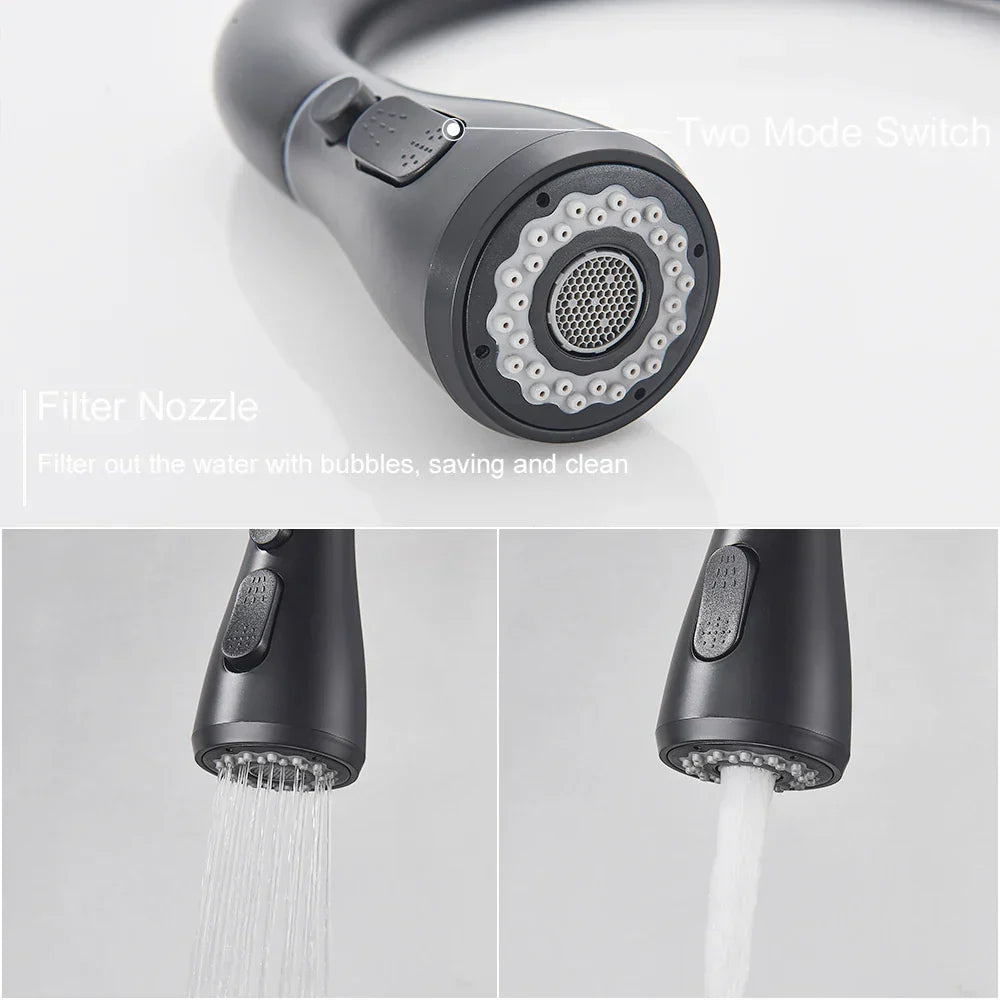 BlackStream Faucet – Modern Pull-Out Kitchen Faucet Black