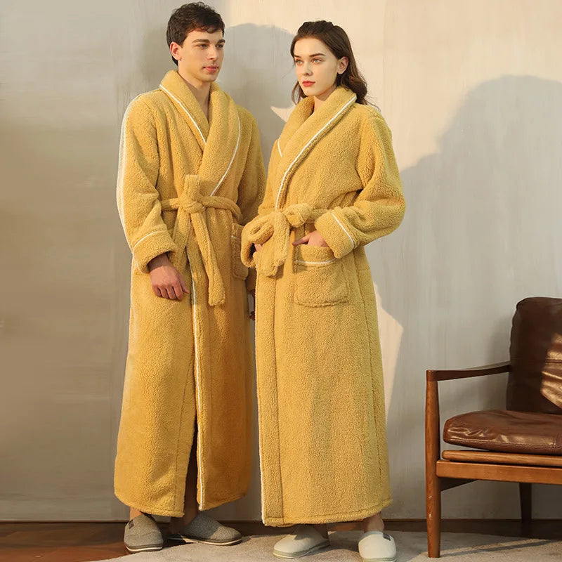 FleeceComfort Bathrobe - Luxury Flannel Bathrobe