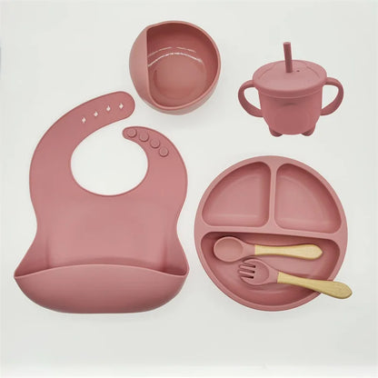 TinyBites – Stylish Silicone Baby Feeding Set
