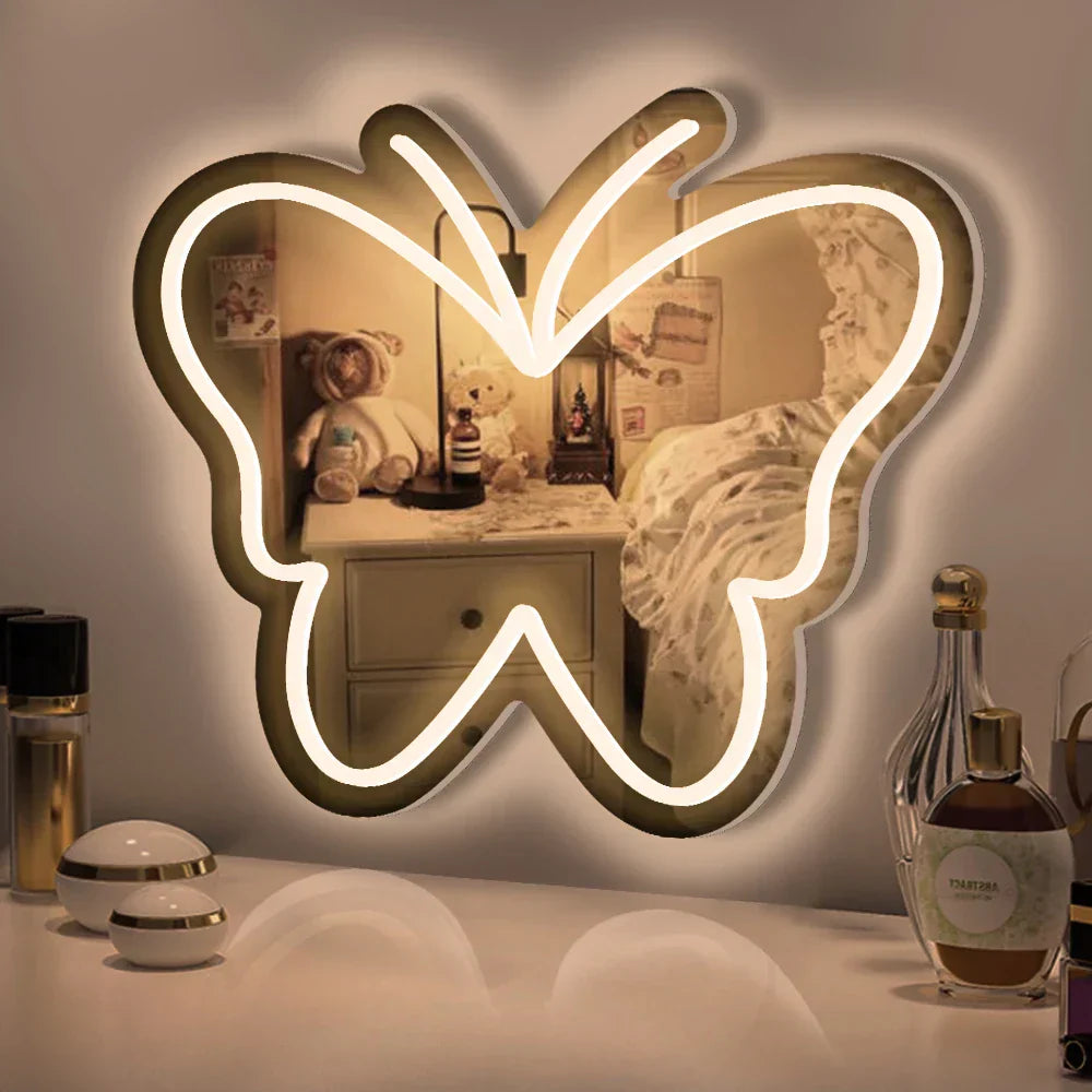 LumièreVleugel - Enchanting Neon Butterfly Panel for Atmospheric Decoration