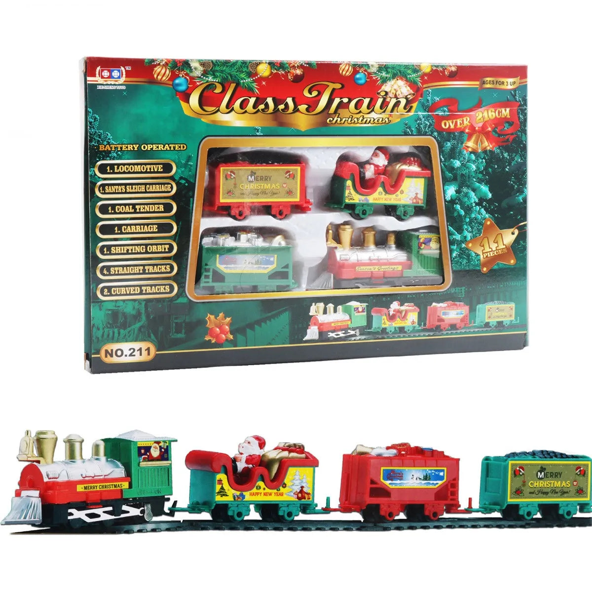 Christmas FeteLocomotive - Enchanting Christmas Train Set for the Tree