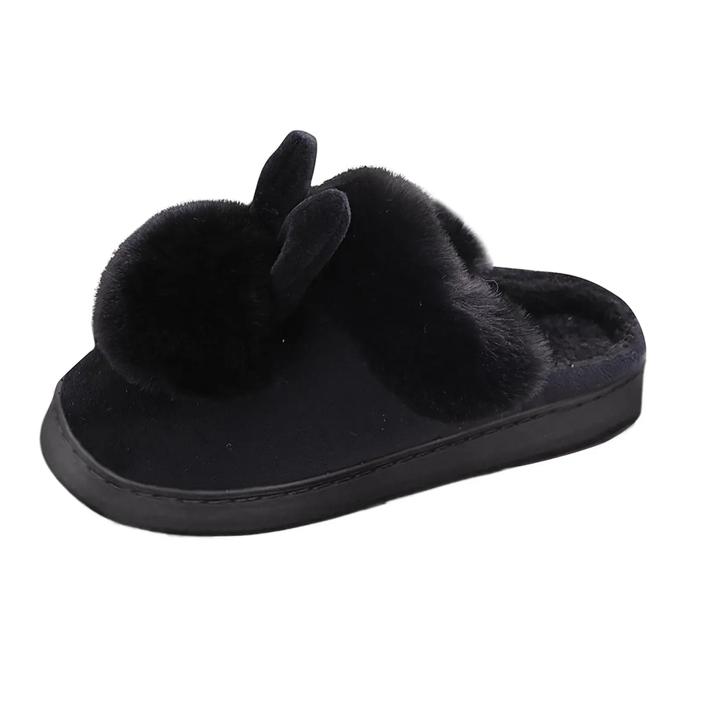 Plush Bunny Slippers - Luxury Plush Slippers with Cute Bunny Ears for Home