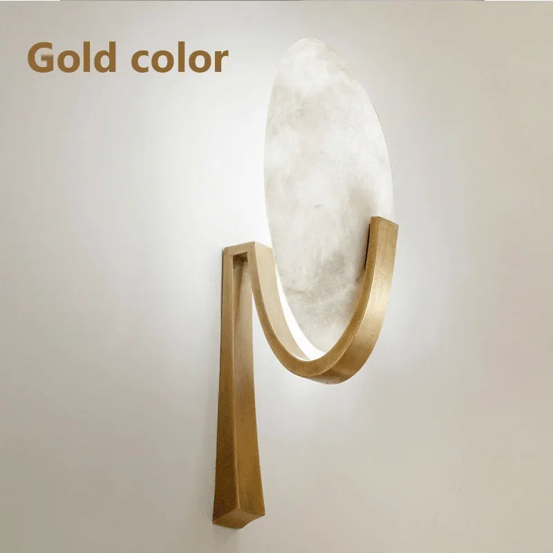 NordicLuxe – Stylish Copper Marble Wall Lamp