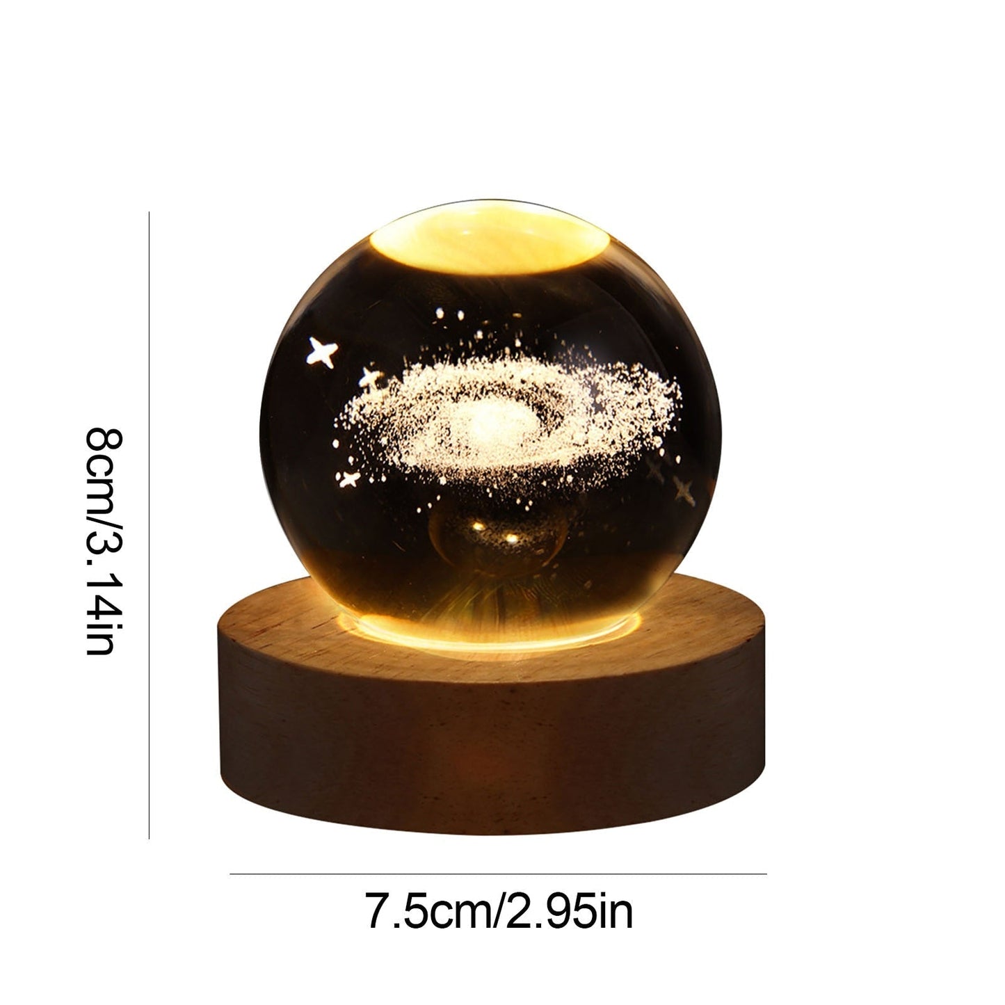 Crystal Light Ball – Enchanting Glass Ambient Light for Home