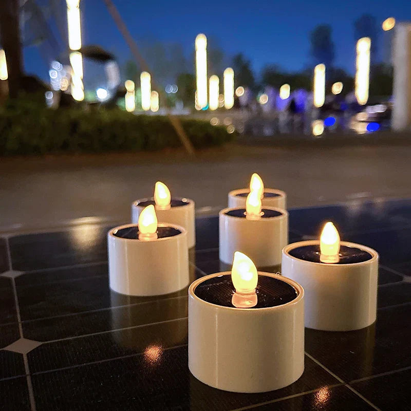 AmbianceFlicker Candles - Solar Powered Flameless Outdoor Lighting